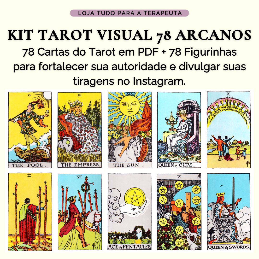 KIT TAROT VISUAL 78 ARCANOS