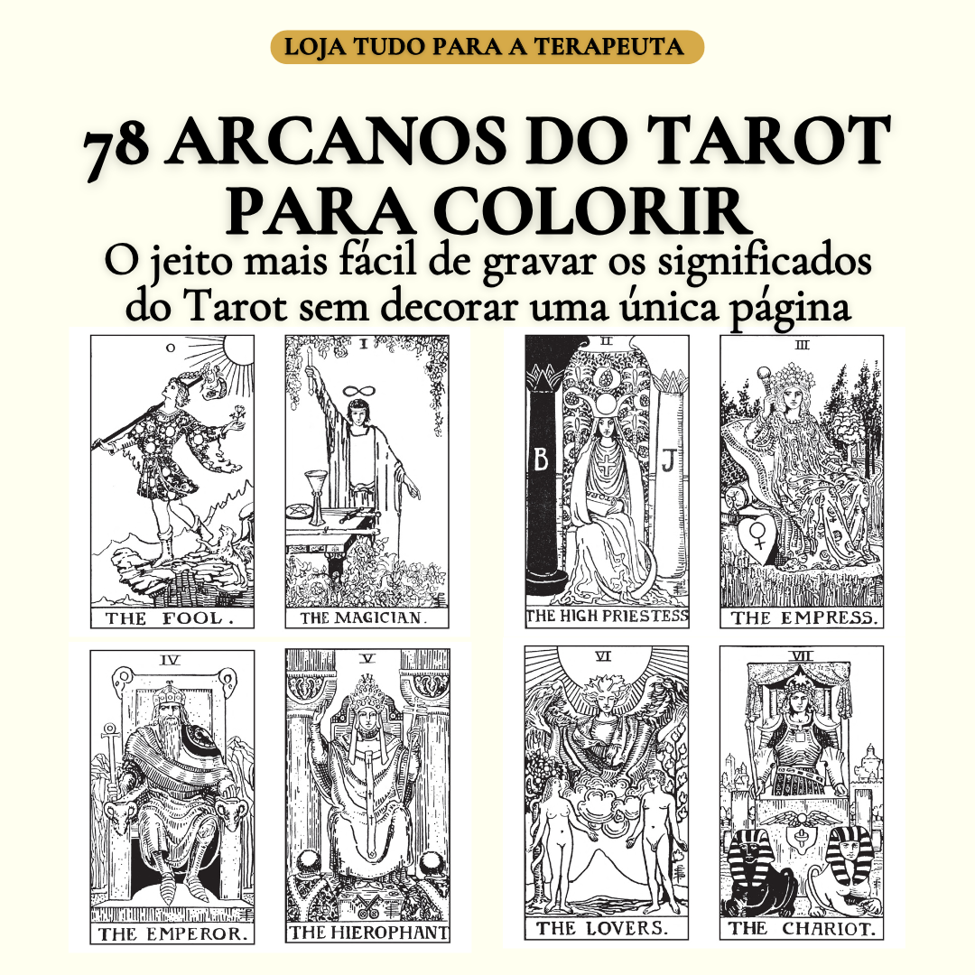 78 ARCANOS DO TAROT PARA COLORIR