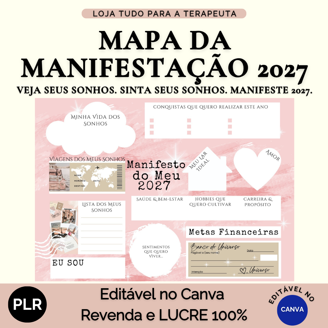 MAPA DA MANIFESTAÇÃO 2027 - MURAL E QUADRO DAS VISÕES PARA MANIFESTAR 2027