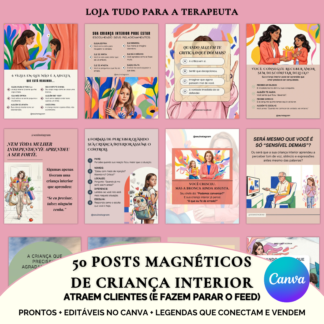50 POSTS MAGNÉTICOS - CRIANÇA INTERIOR